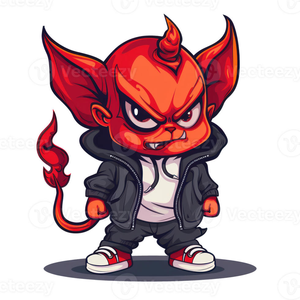 Diabolical Concept Devil Monster Character Design for T-shirt png