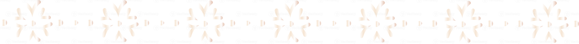 Flower line border illustration on transparent background. png