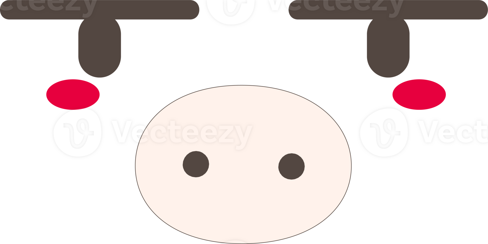 Pig bored face emoji illustration on transparent background. png