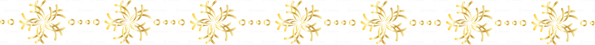 Snowflake line border illustration on transparent background. png