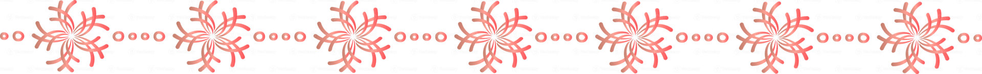 Snowflake line border illustration on transparent background. png