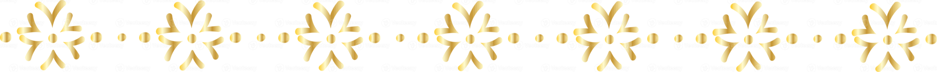 Flower line border illustration on transparent background. png