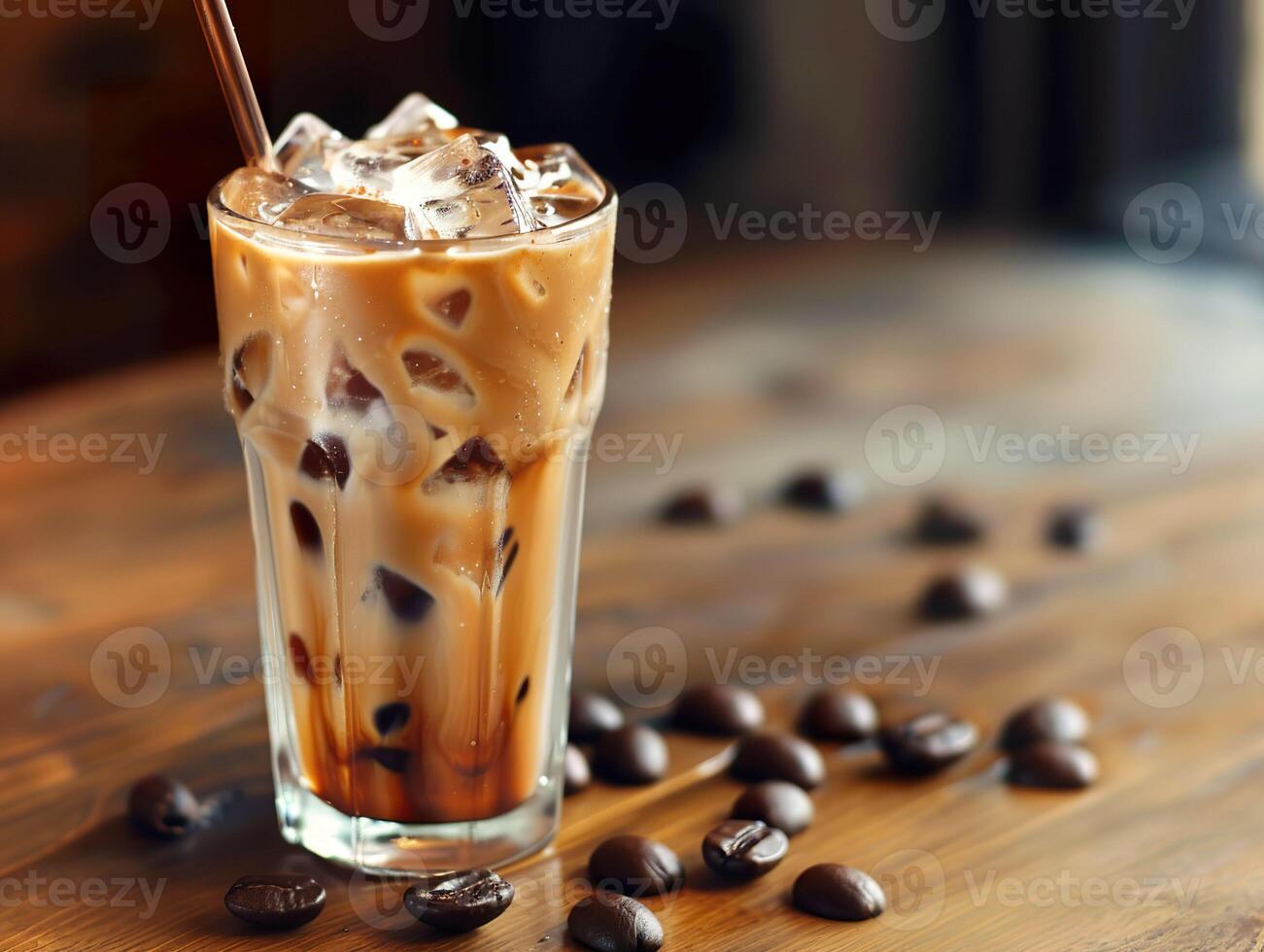 Iced Coffee with Beans photo