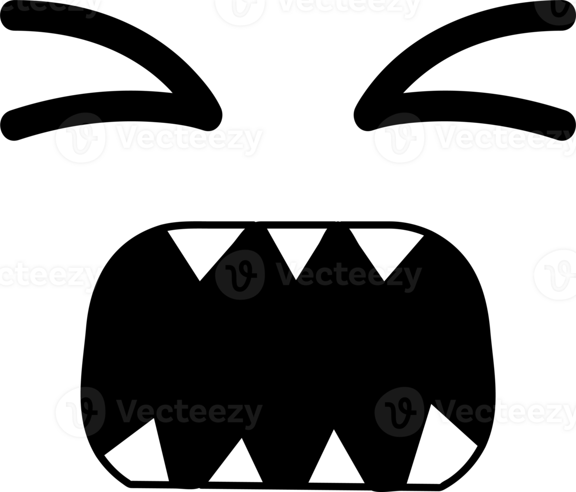 Happy face emoji illustration on transparent background. png