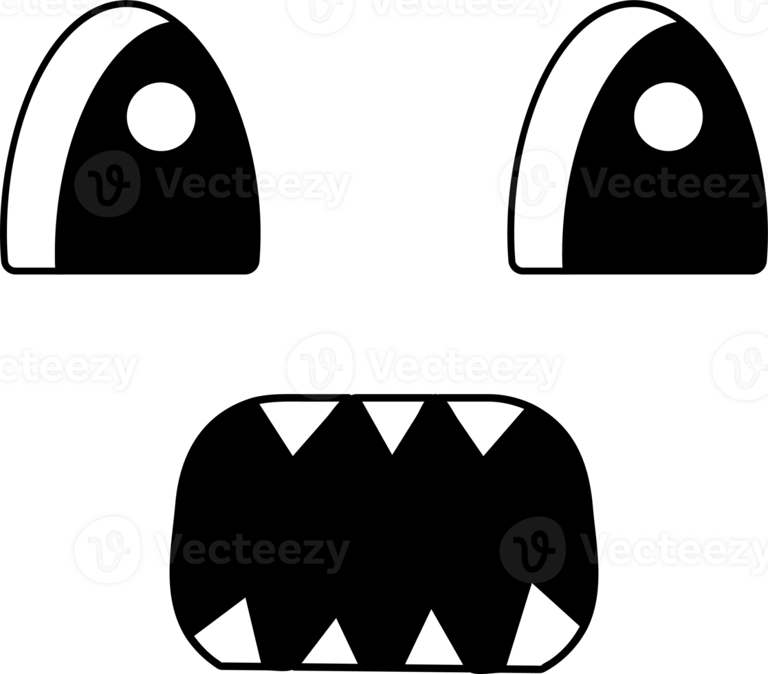 Cartoon shy face emoji illustration on transparent background. png