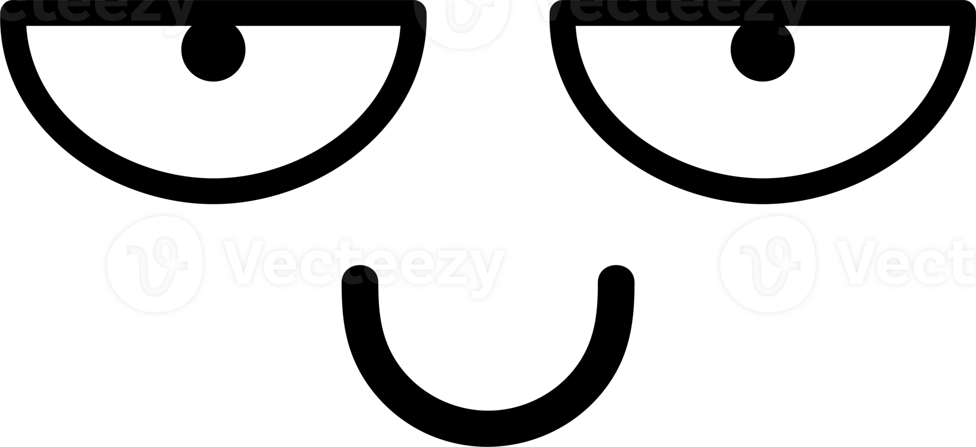 Karikatur gelangweilt Gesicht Emoji Illustration auf transparent Hintergrund. png