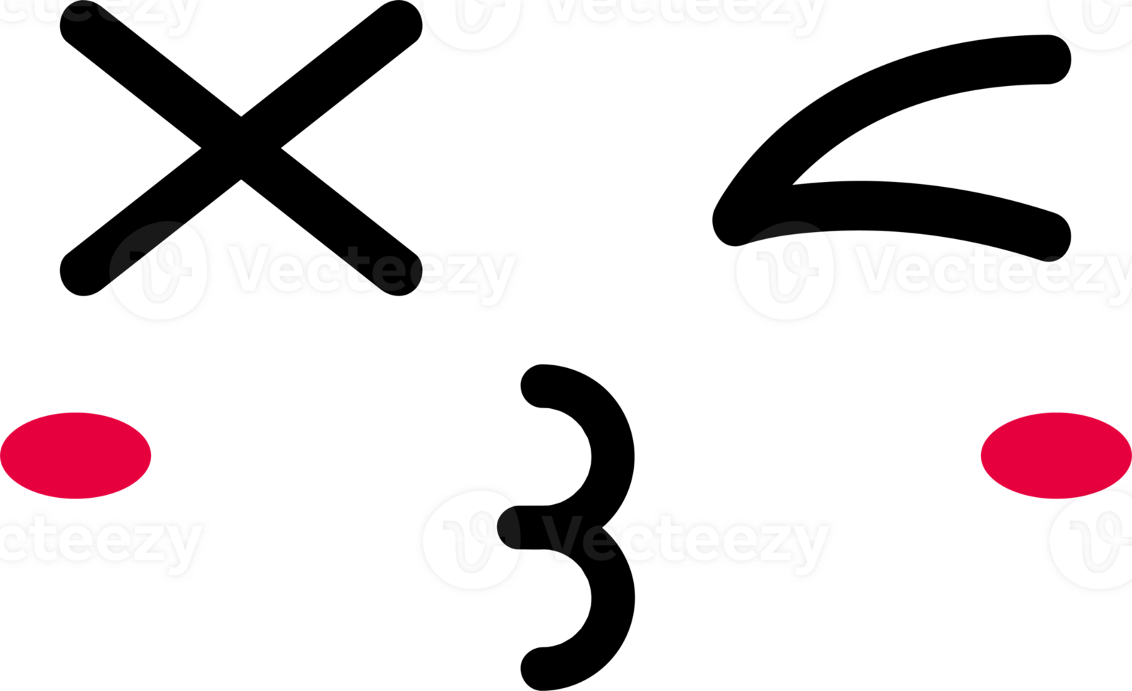 tekenfilm knipoog gezicht emoji illustratie Aan transparant achtergrond. png