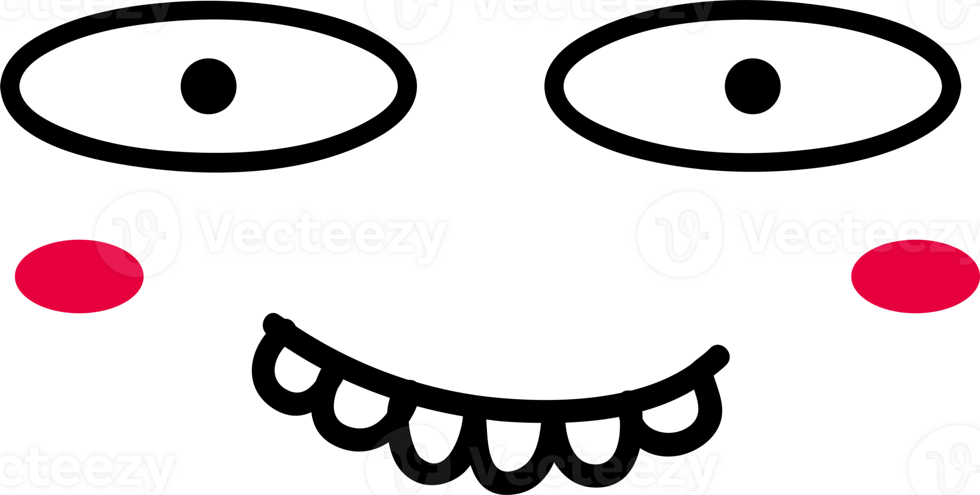 cartone animato Sorridi viso emoji illustrazione su trasparente sfondo. png