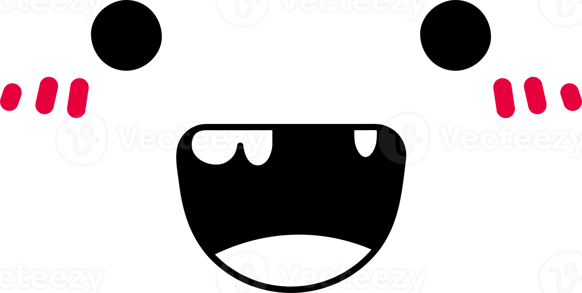 Shy face emoji illustration on transparent background. png