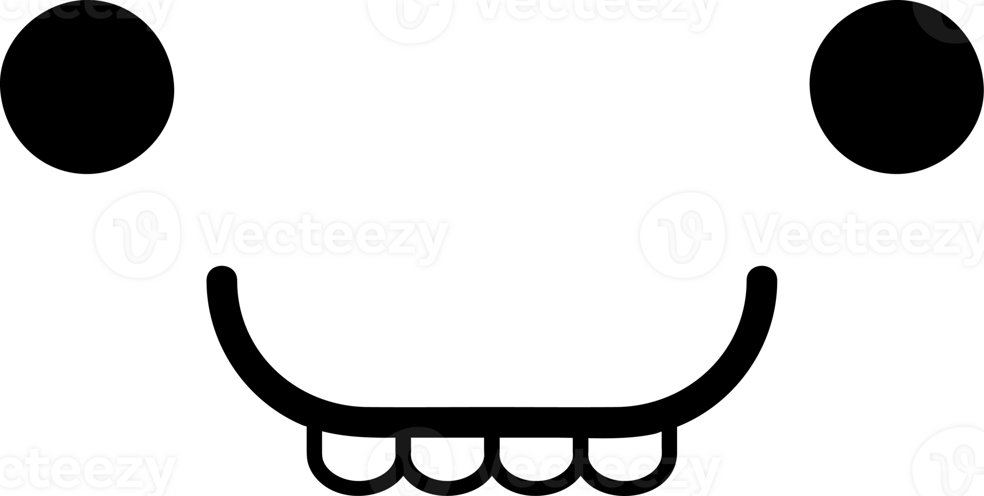 Smile face emoji illustration on transparent background. png