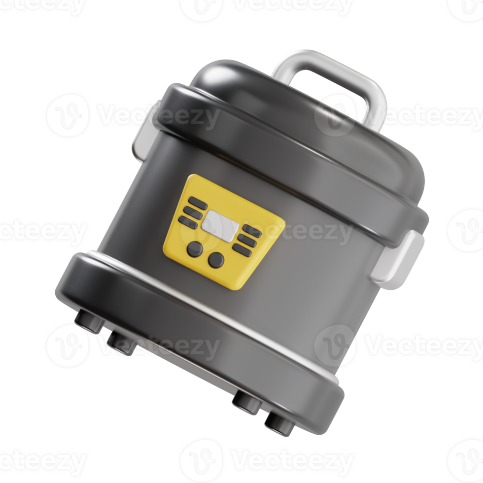 rice cooker 3d icon, transparent background png