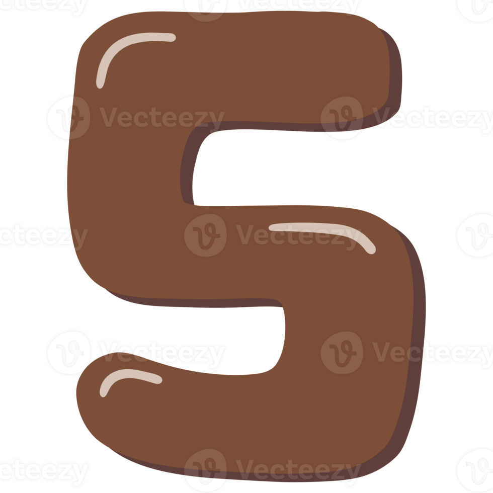 Font number nine five symbol brown png