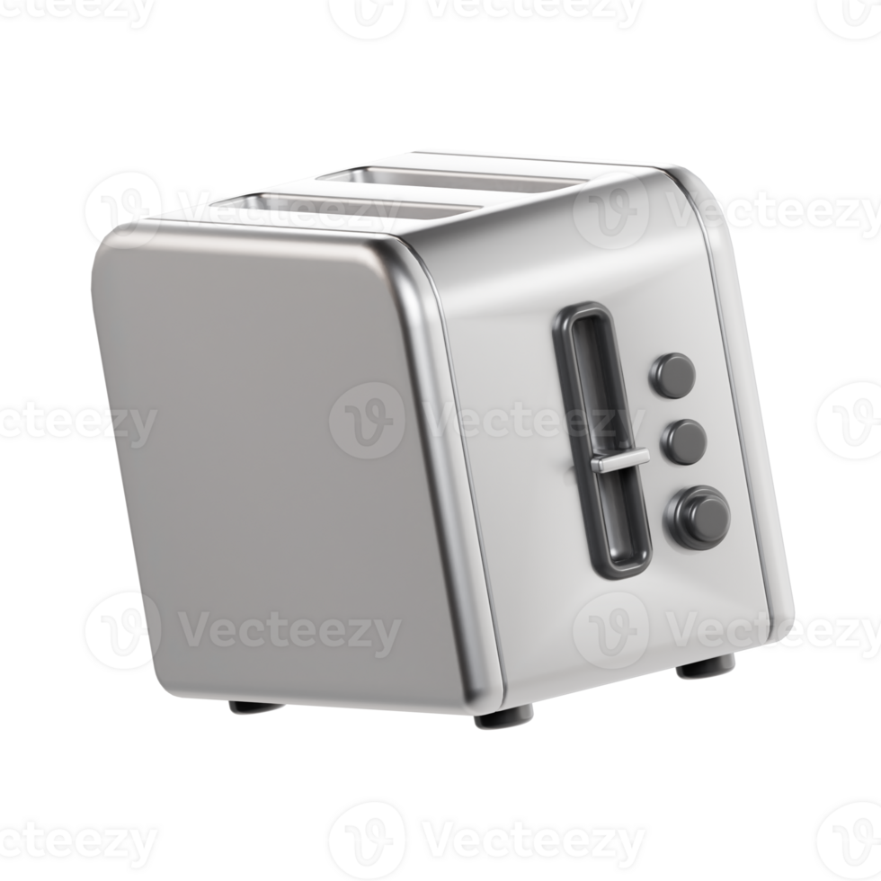 bread toaster 3d icon, transparent background png