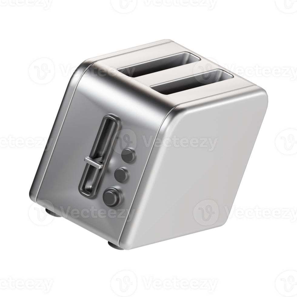 bread toaster 3d icon, transparent background png