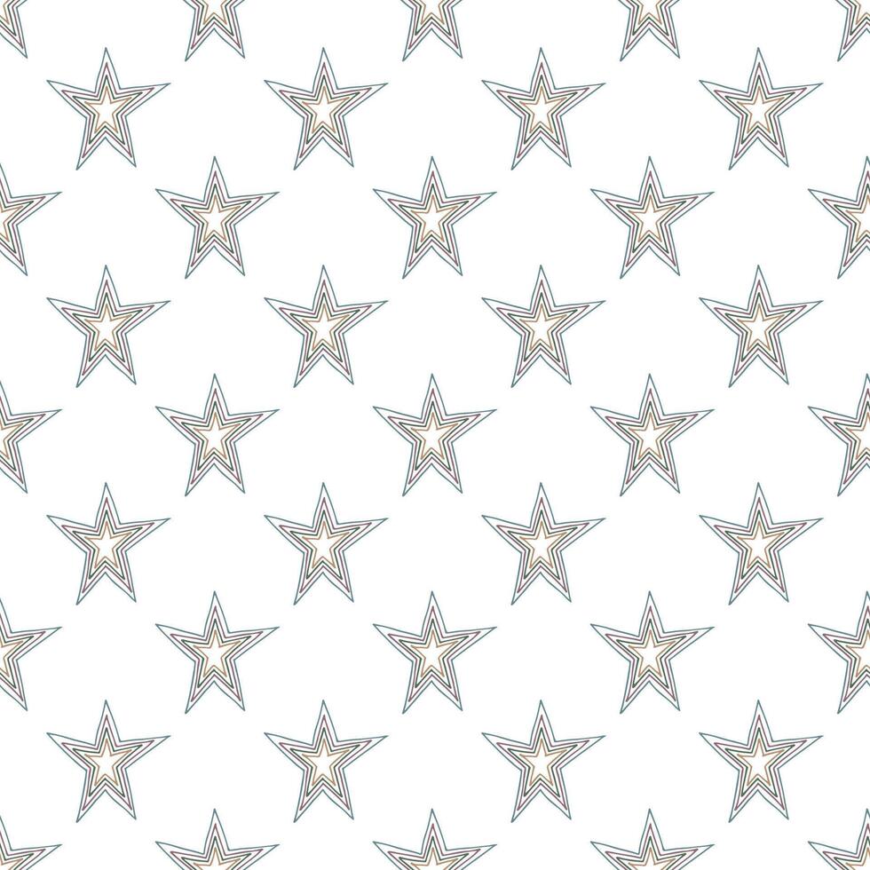 Seamless pattern with cute stars doodle for decorative print, wrapping paper, greeting cards, wallpaper and fabric vector