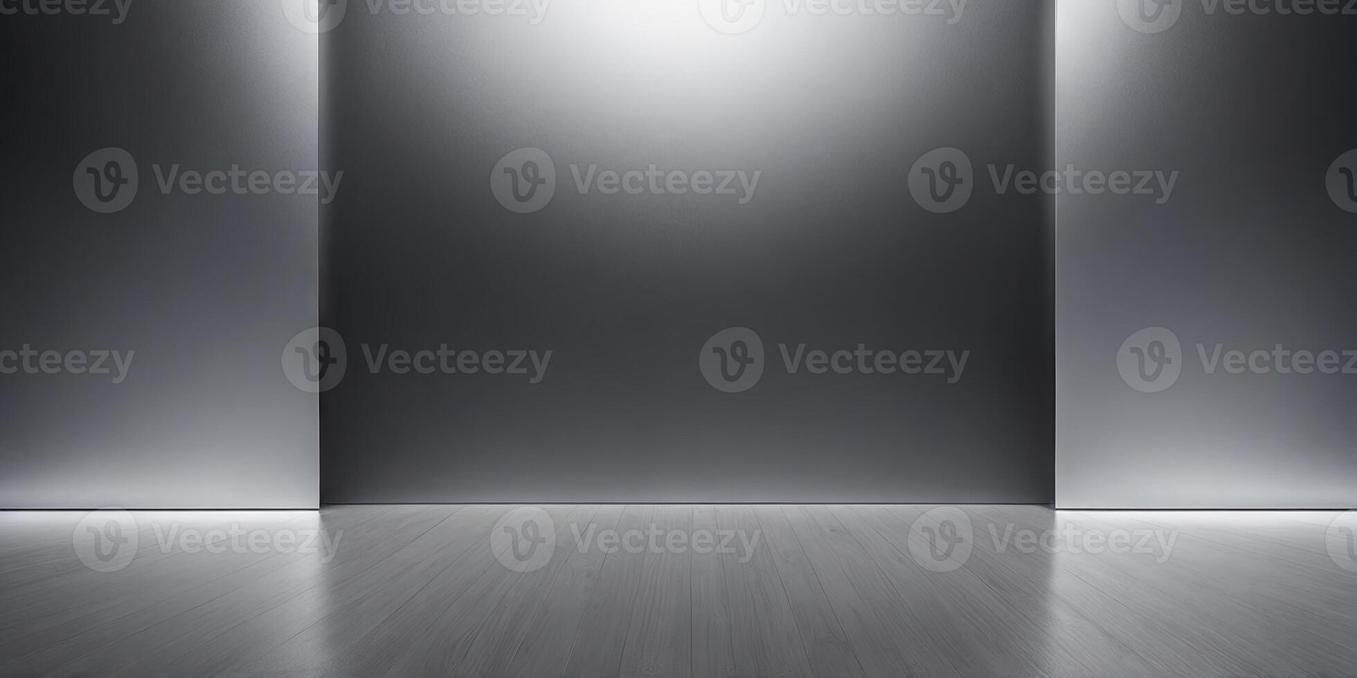 Smooth Silver Gradient Backdrop Suitable for Futuristic Gadget and Product Presentation Concept with Empty Copy Space. photo