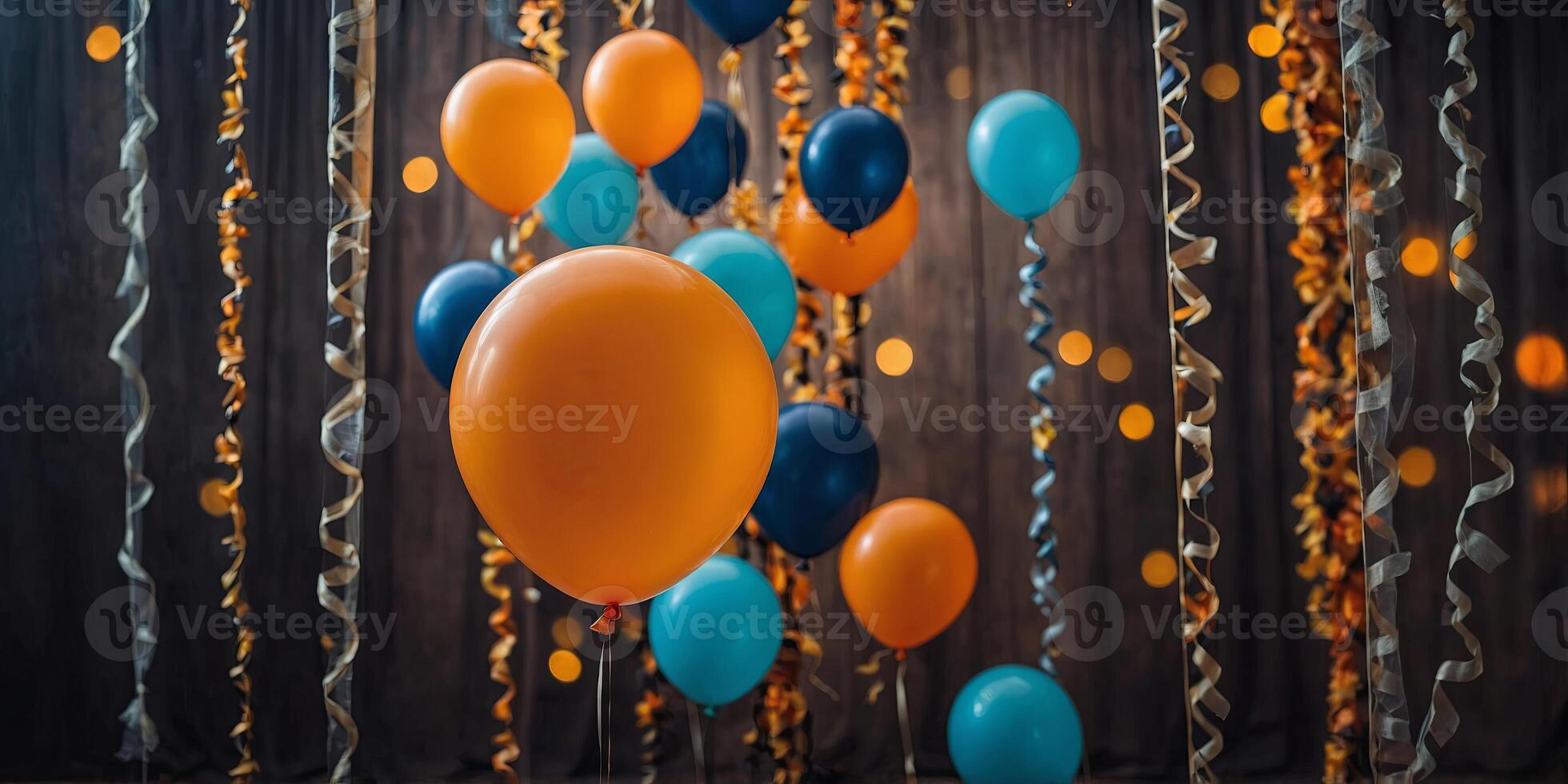 decorative balloon backdrop for halloween festival. photo