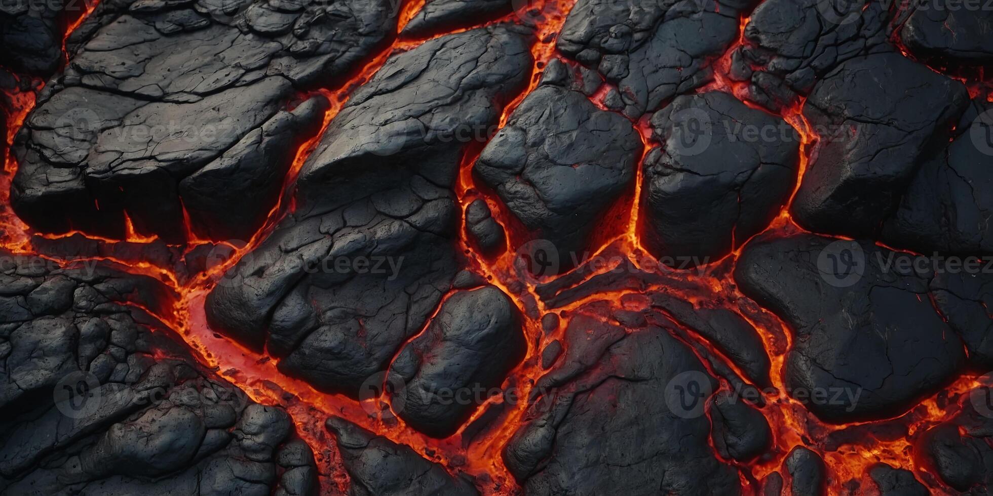 Abstract background of extinct lava with red gaps. . photo
