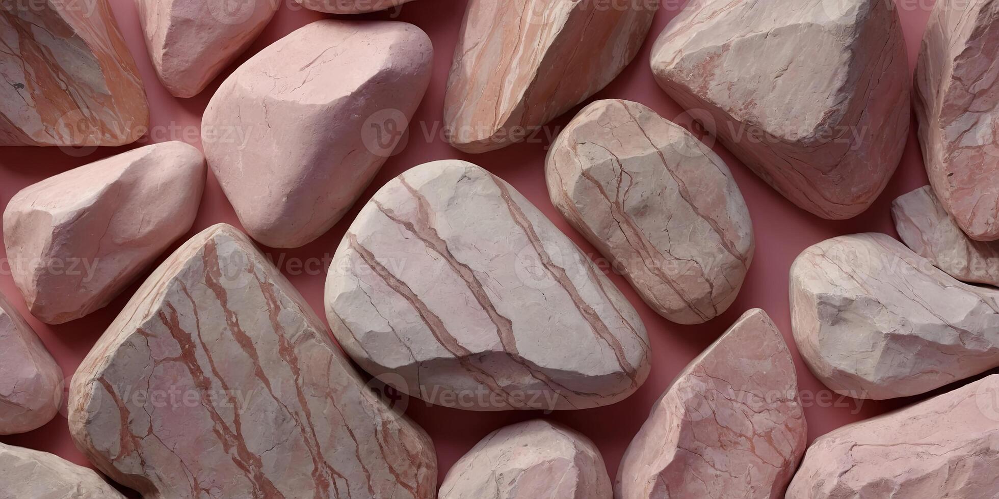 Abstract rock background for cosmetic product display, pastel pink background. . photo