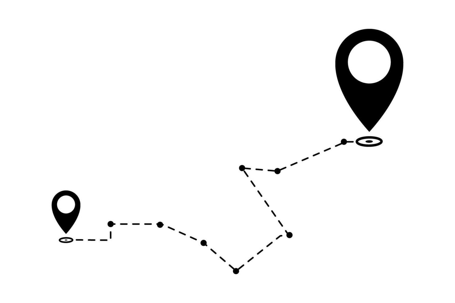 Route tracking icon symbol vector