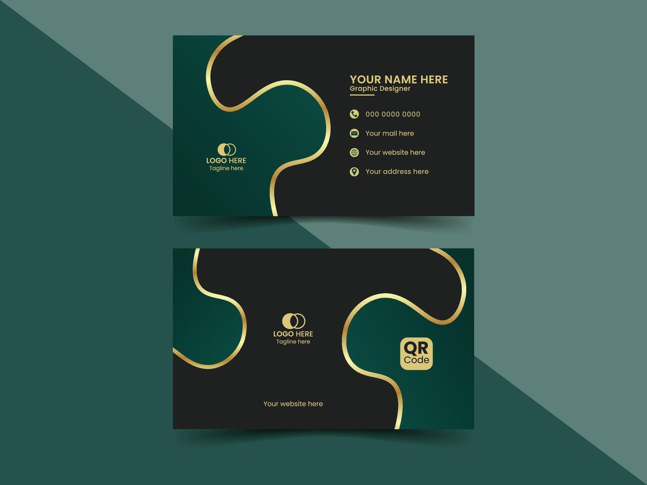 Modern business card design template vector