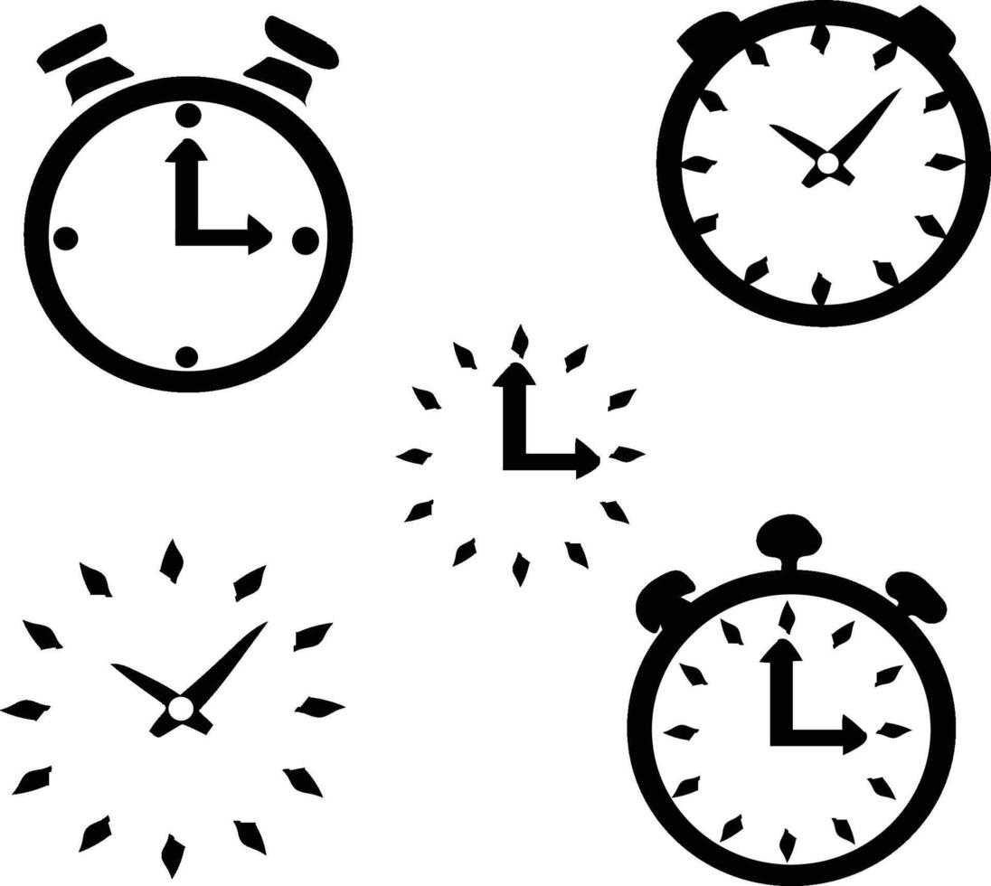 set time icons vector
