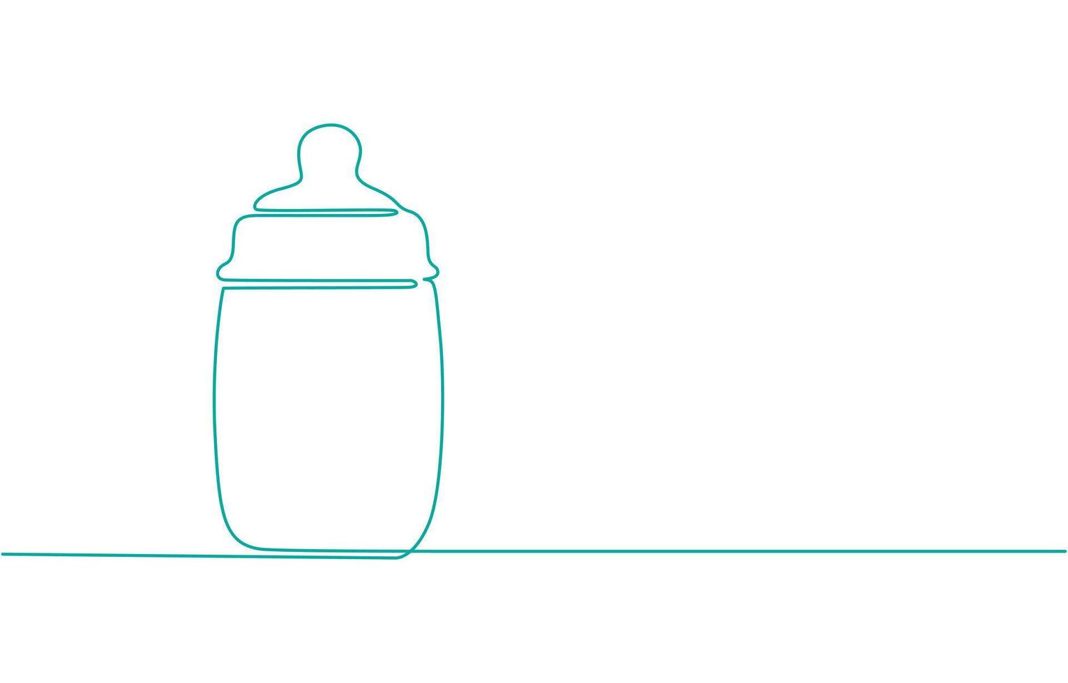 continuous line drawing. Line art, drawing baby diapers. vector