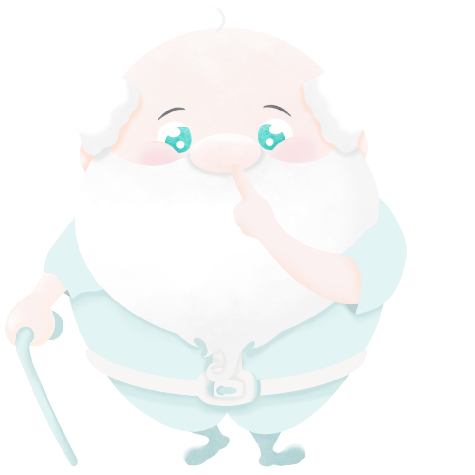 Grandfather show close mouth with finger pose png