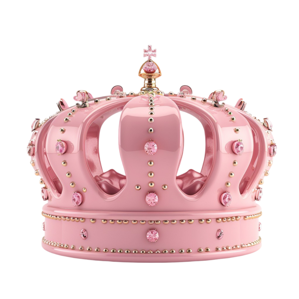 A Pink Crown On a Transparent Background png