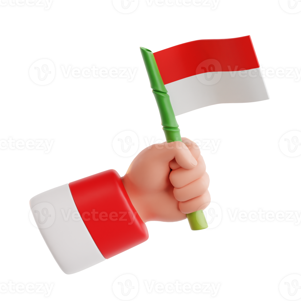 Independence Day Indonesia 3D Icon png