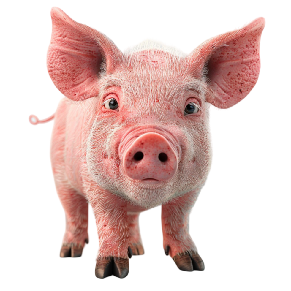 A Pig Is Standing On a Transparent Background png
