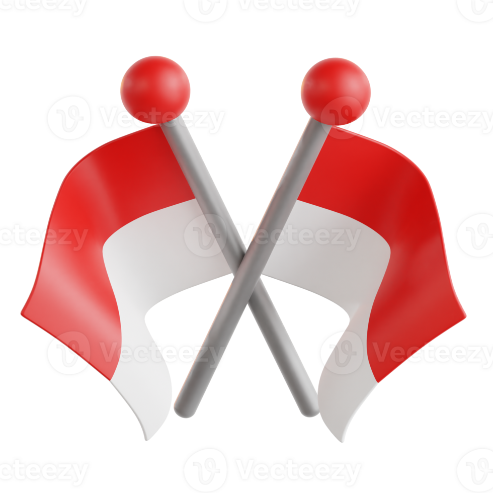 Independence Day Indonesia 3D Icon png