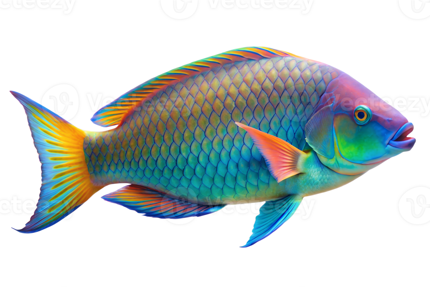 Parrotfish isolated on a transparent background png