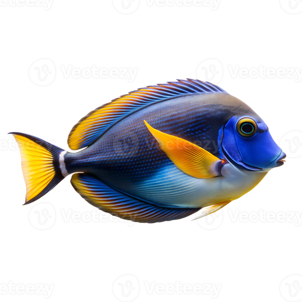 Regal Tang isolated on a transparent background png