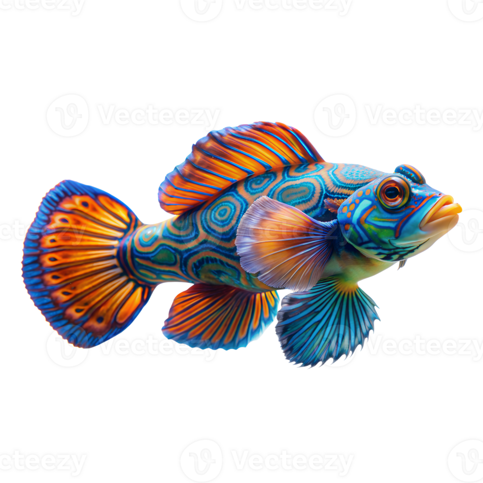 Mandarin Fish isolated on a transparent background png