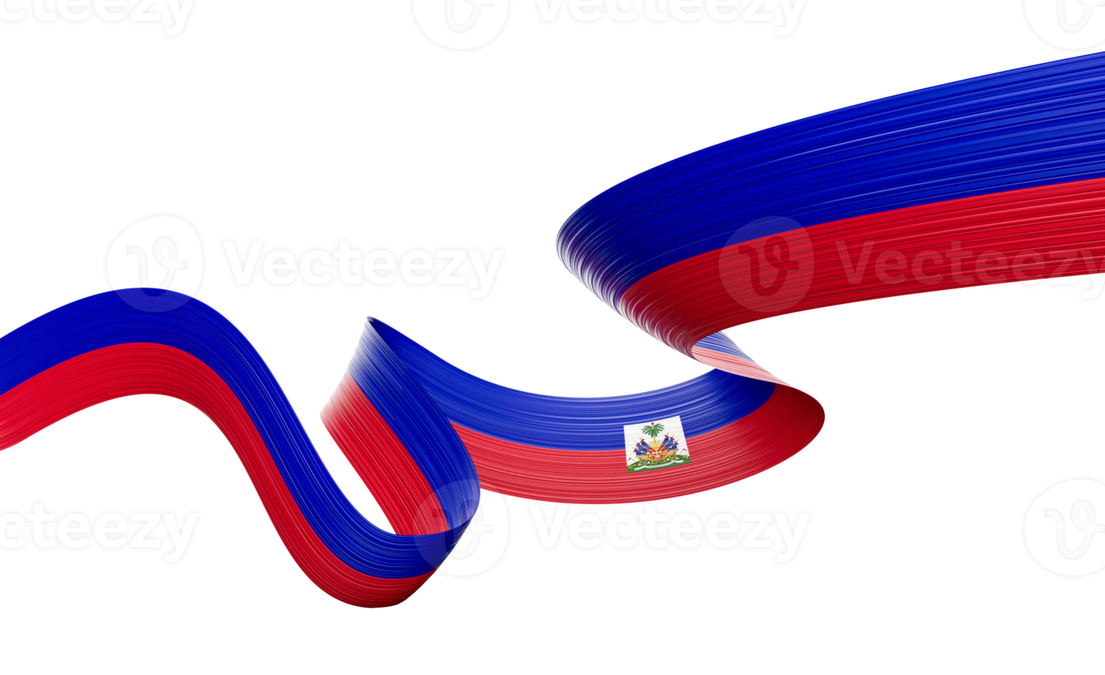 3d Flag Of Haiti 3d Shiny Waving Haiti Ribbon Flag 3d Illustration png