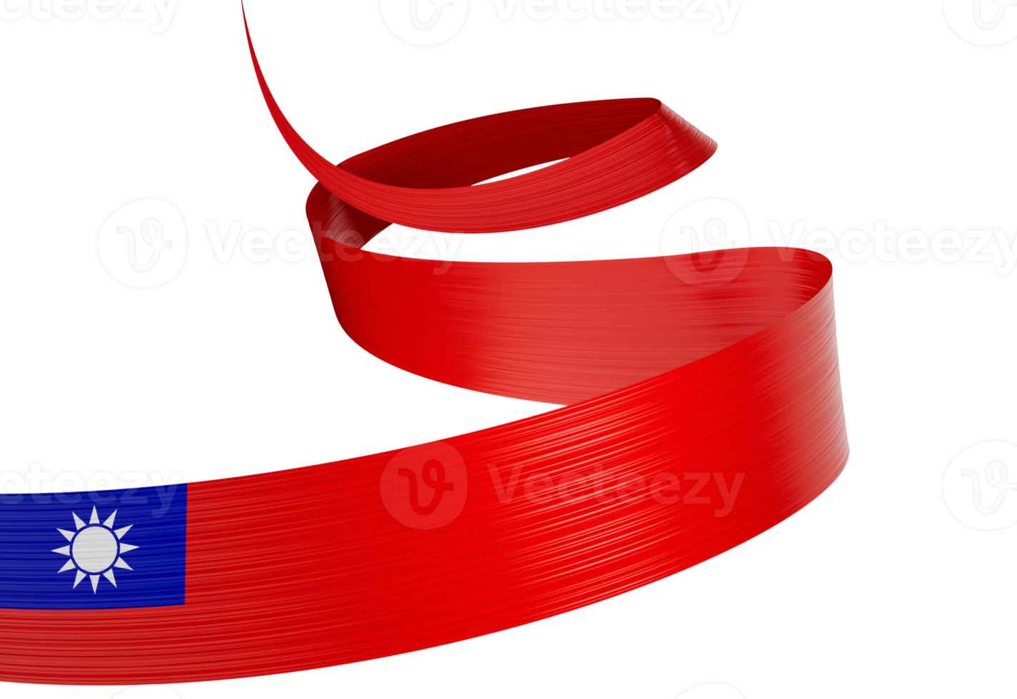 3d Flag Of Taiwan 3d Shiny Waving Taiwan Ribbon Flag 3d Illustration png