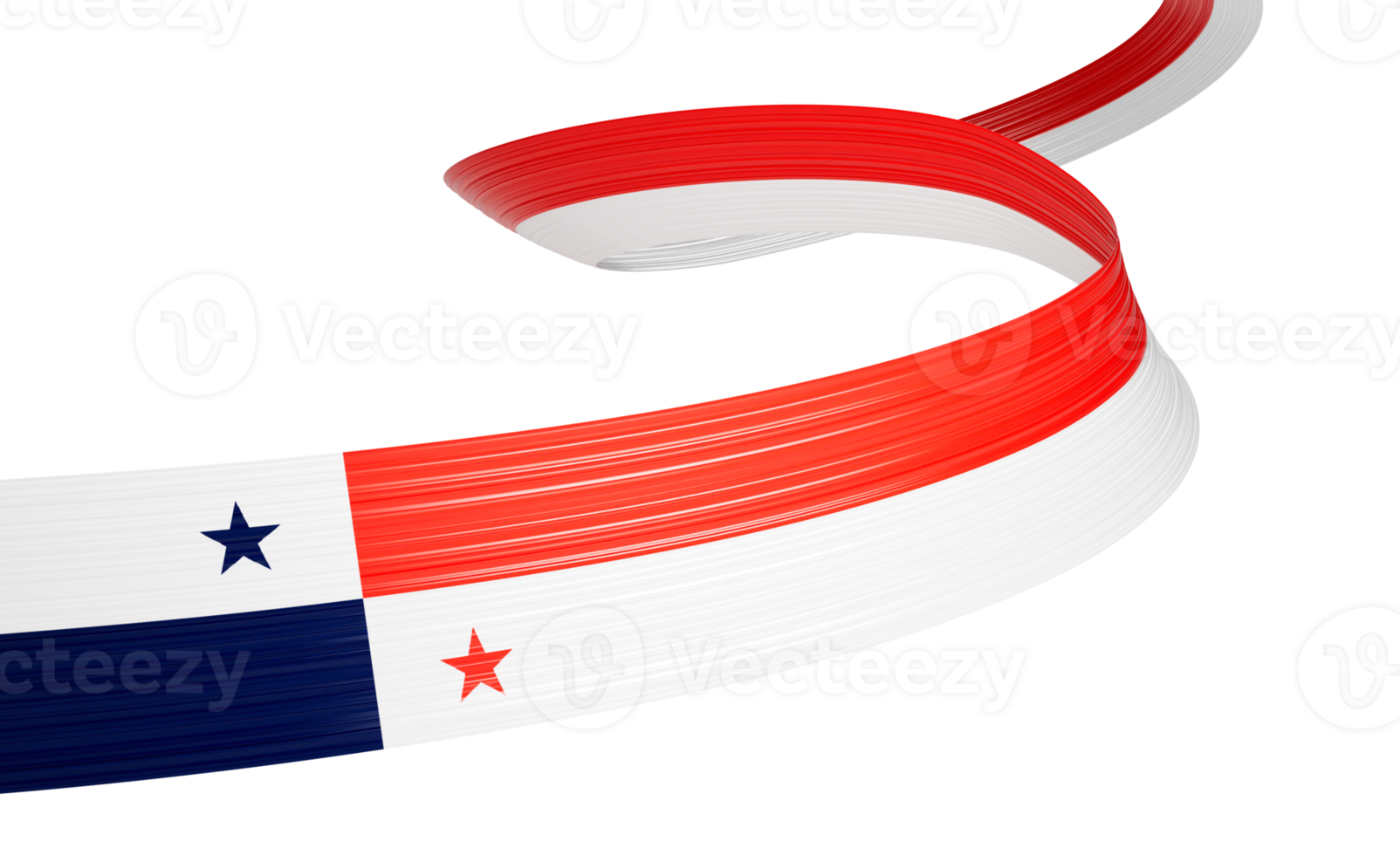 3d Flag Of Panama 3d Shiny Waving Panama Ribbon Flag 3d Illustration png