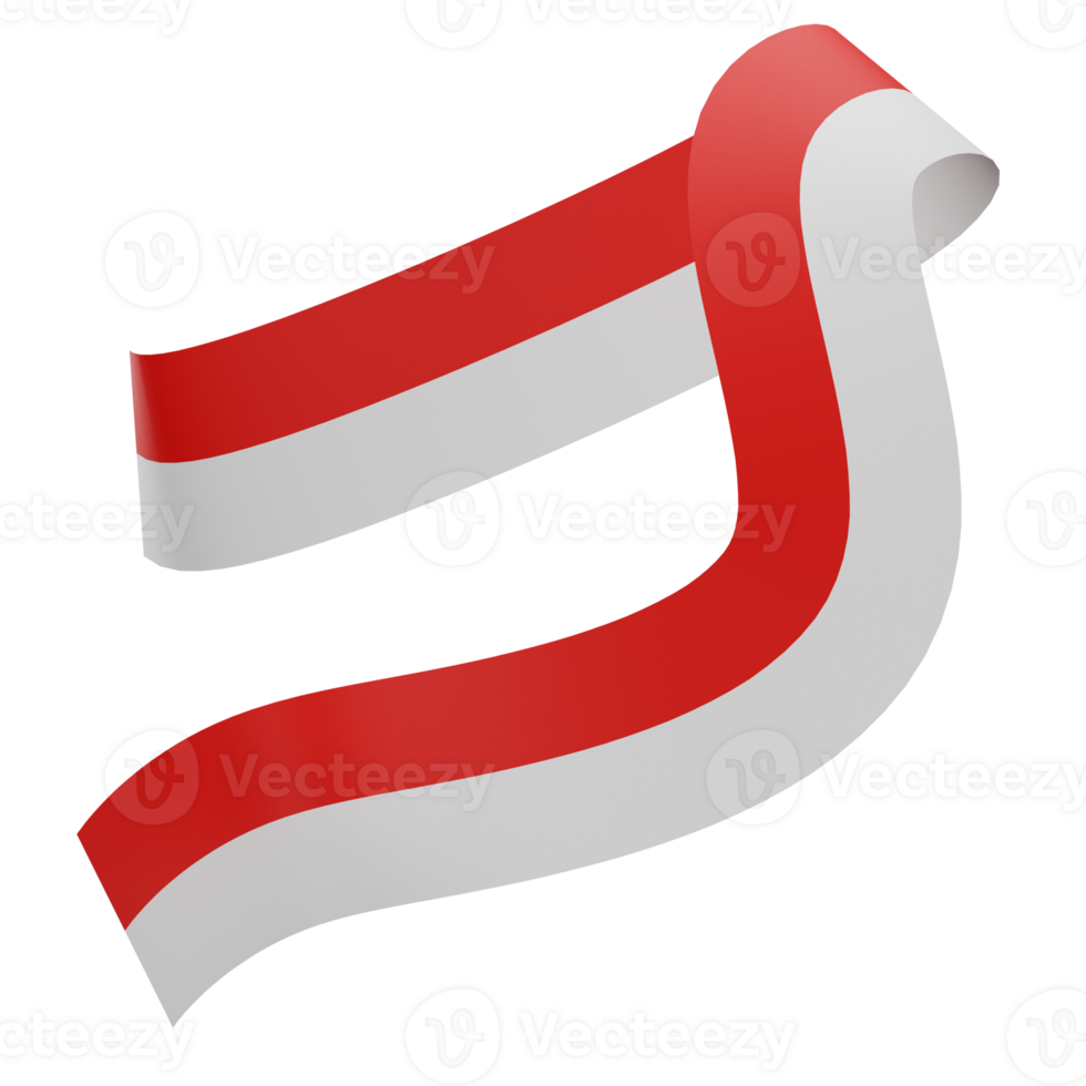 wavy Indonesian flag png