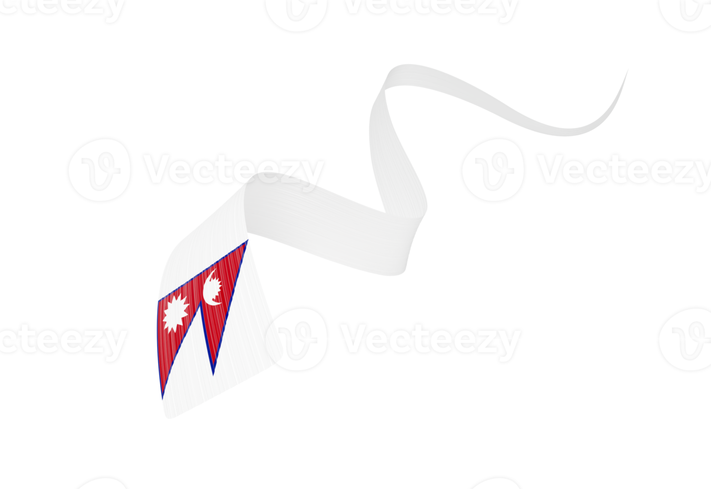 3d Flag Of Nepal 3d Shiny Waving Nepal Ribbon Flag 3d Illustration png