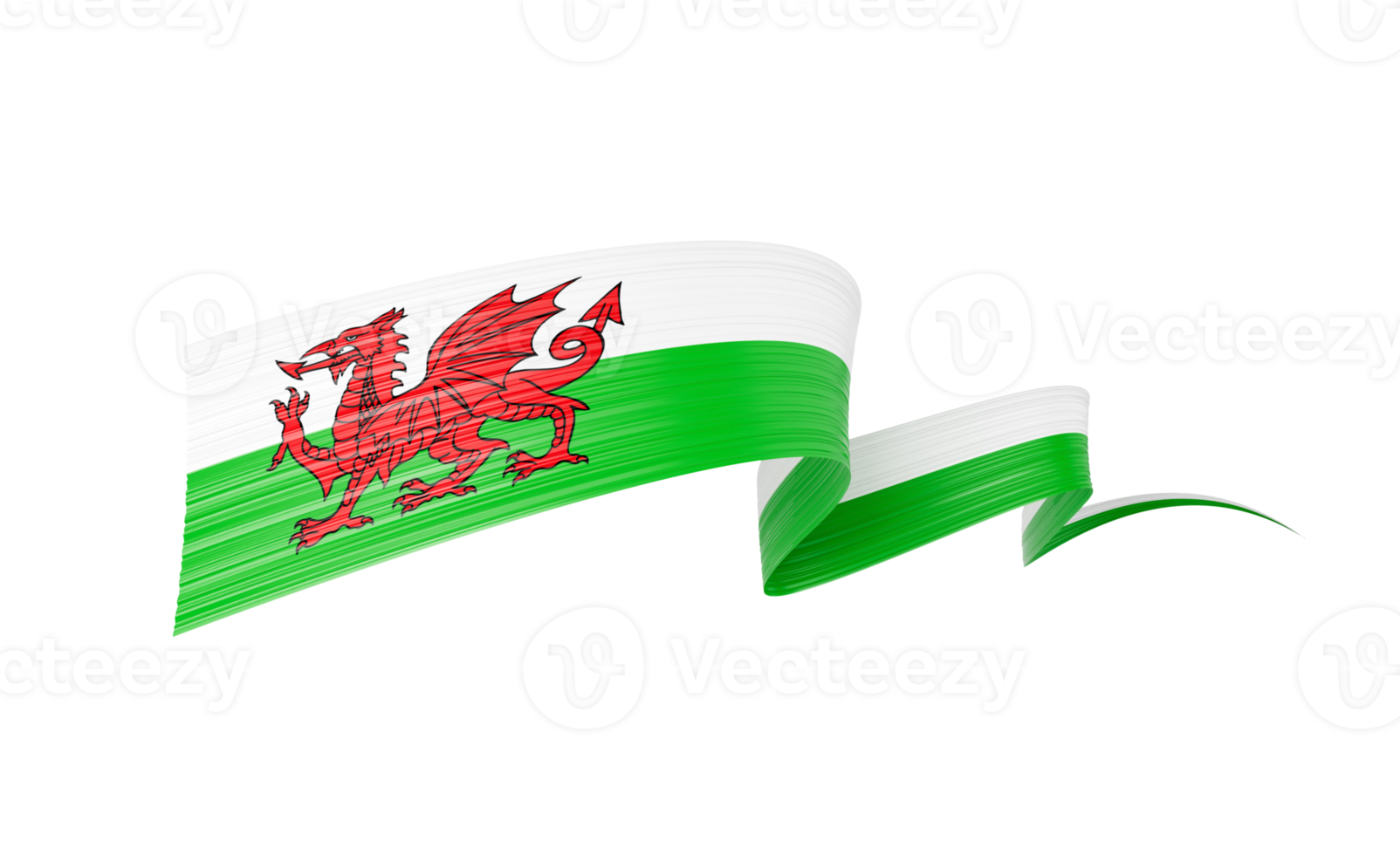 3d Flag Of Wales 3d Wavy Shiny Wales Ribbon Flag 3d Illustration png
