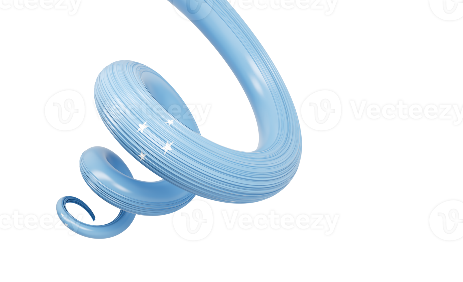 3d Flag Of Micronesia 3d Shiny Waving Twisted Ribbon Flag 3d Illustration png