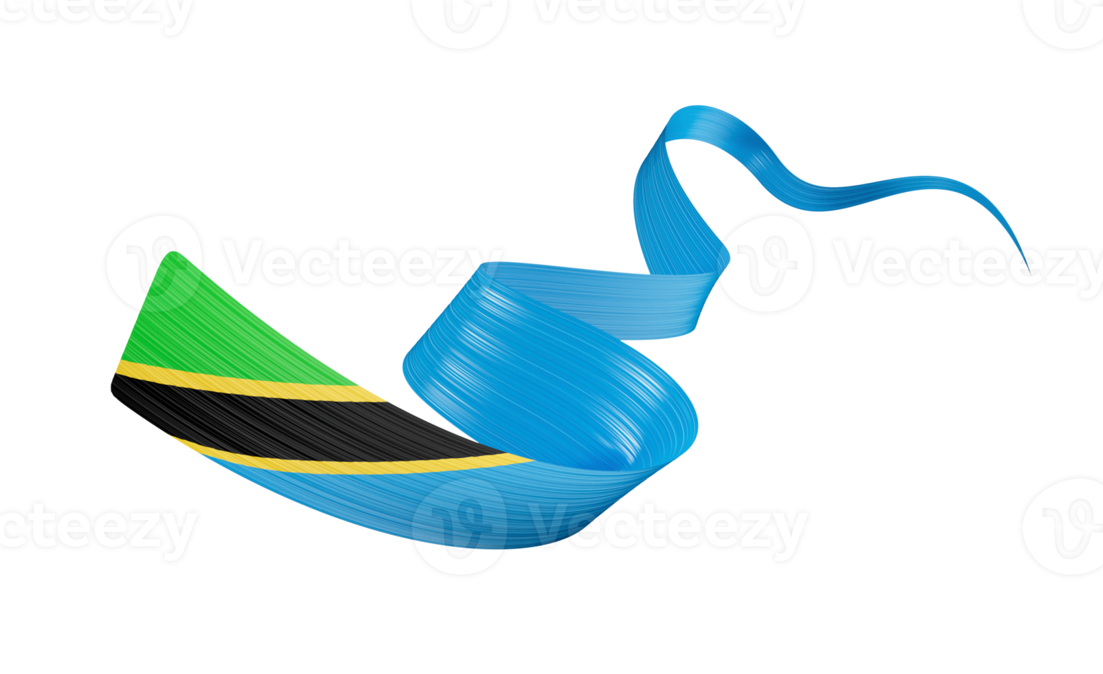 3d Flag Of Tanzania 3d Shiny Waving Tanzania Ribbon Flag 3d Illustration png
