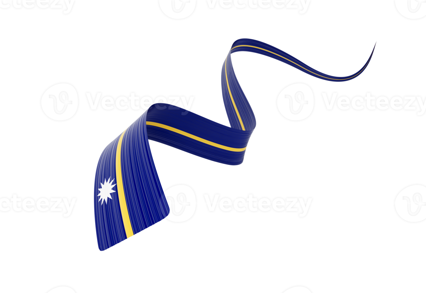 3d Flag Of Nauru 3d Shiny Waving Nauru Ribbon Flag 3d Illustration png
