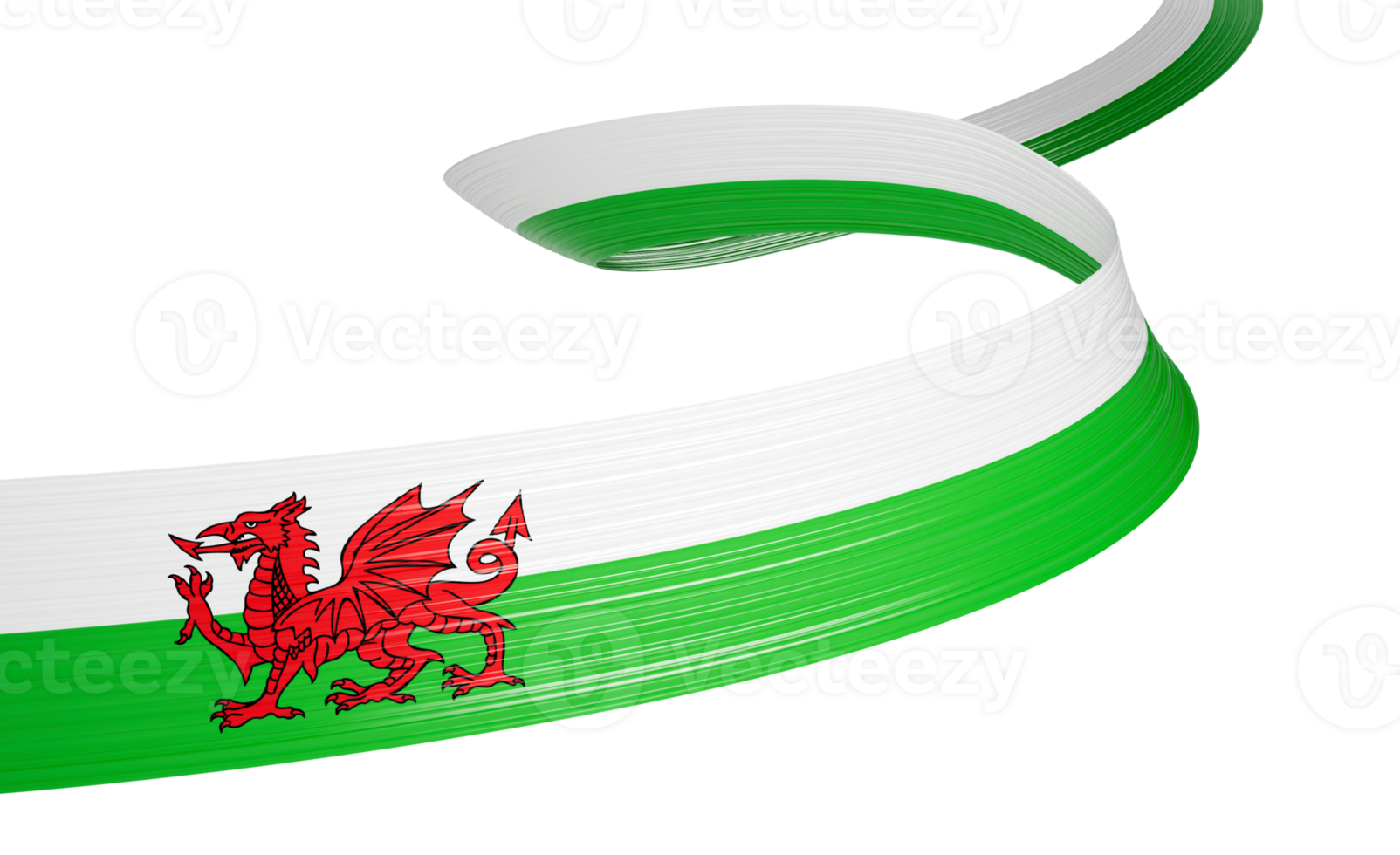 3d Flag Of Wales 3d Wavy Shiny Wales Ribbon Flag 3d Illustration png