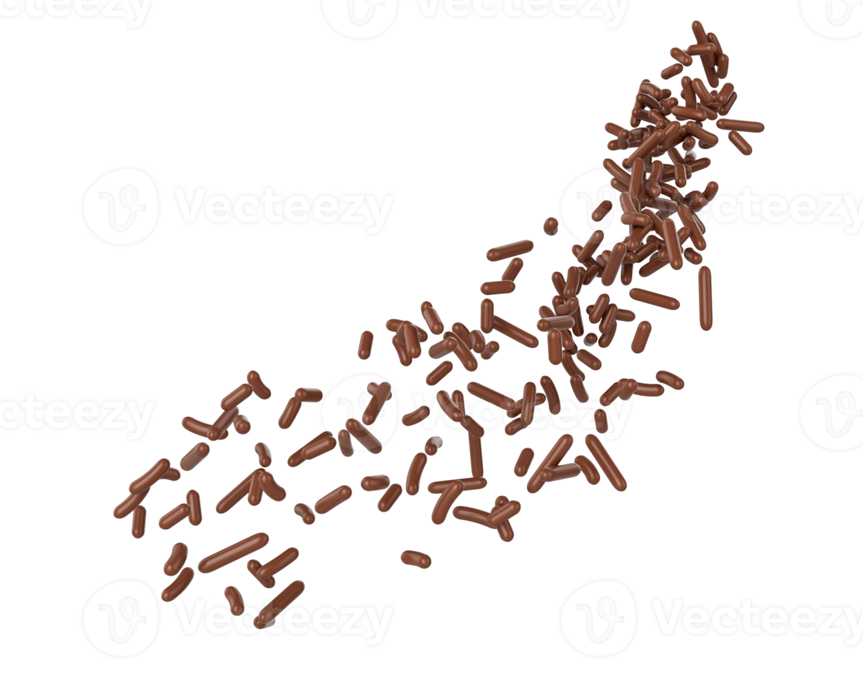 Chocolate Sprinkles For Cakes Or Meises Coming In The Air 3D Illustration png