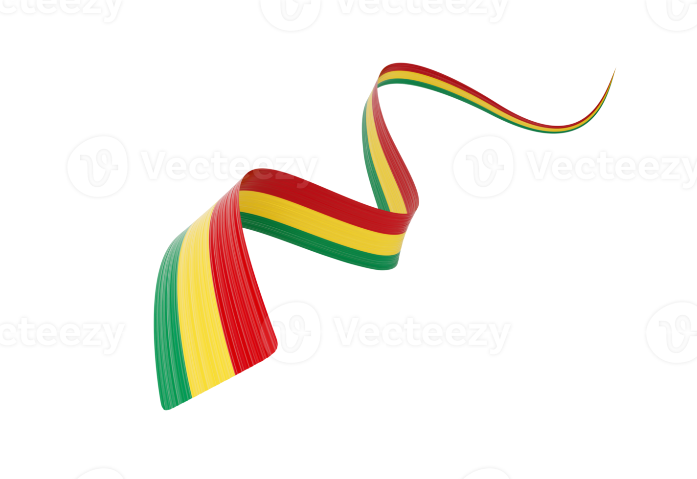 3d Flag Of Guinea 3d Wavy Shiny Guinea Ribbon Flag 3d Illustration png