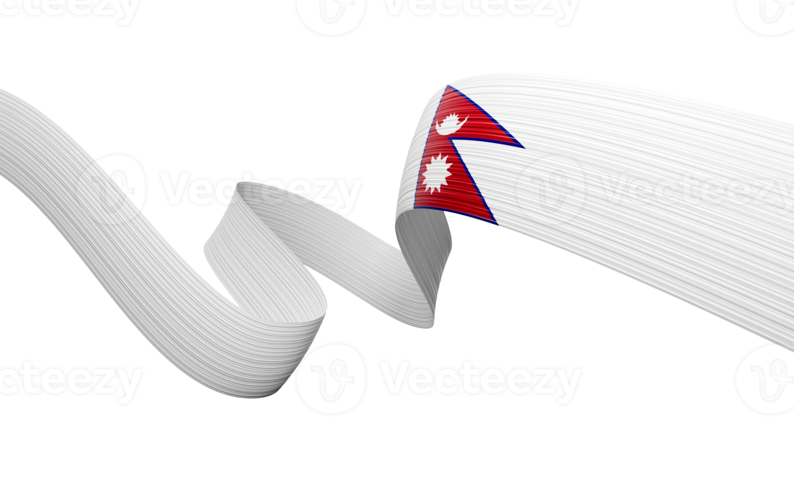 3d Flag Of Nepal 3d Shiny Waving Nepal Ribbon Flag 3d Illustration png
