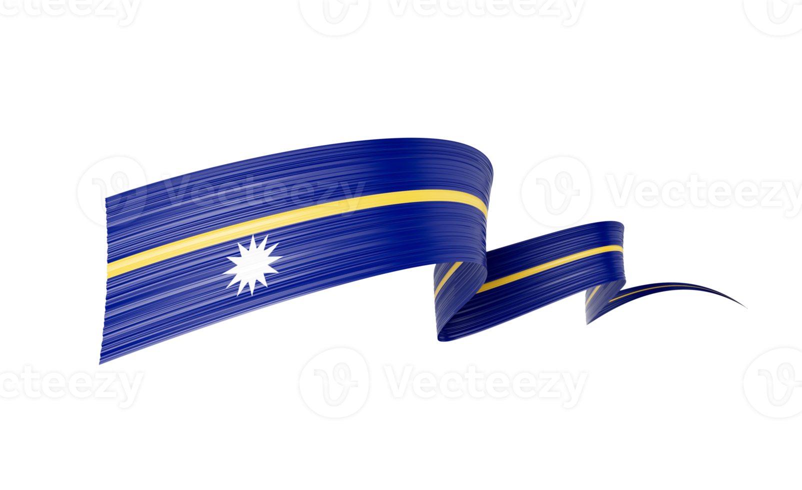 3d Flag Of Nauru 3d Wavy Shiny Nauru Ribbon Flag 3d Illustration png