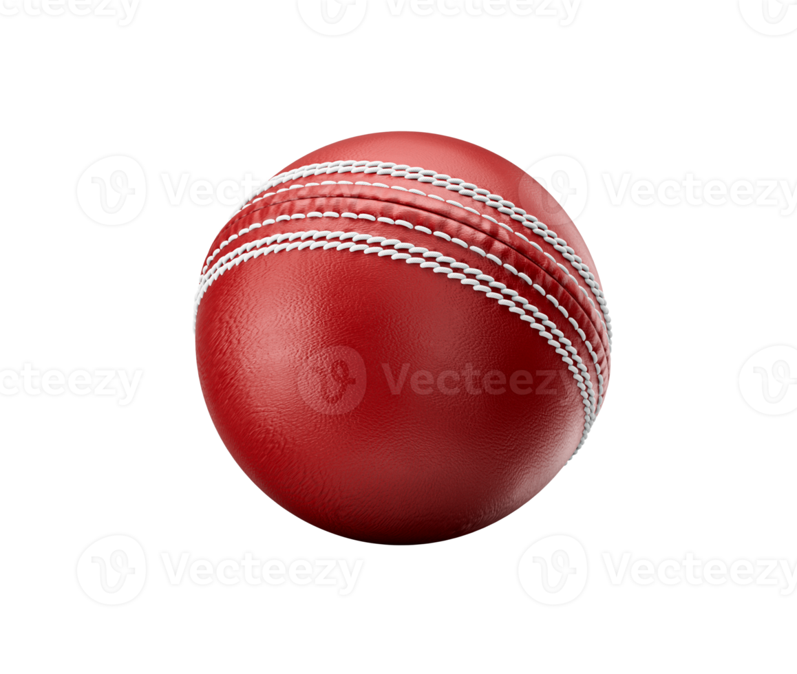 3D Shiny New Test Match Leather Stitched Cricket Ball 3D Illustration png